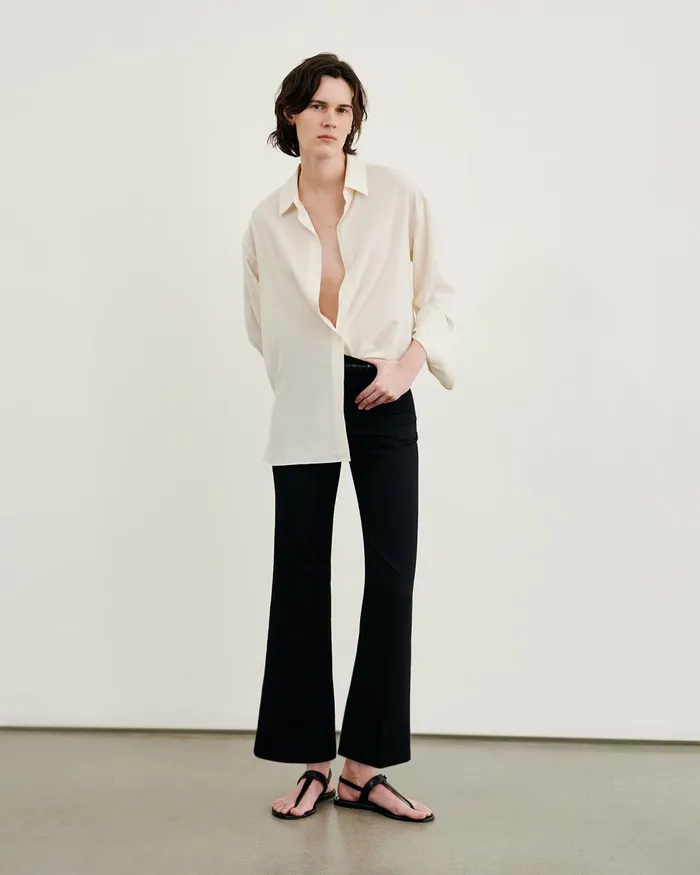 Women Pants and Shorts Nili Lotan CROPPED CORETTE PANT Black
