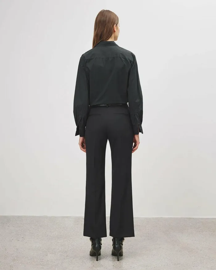 Women Pants and Shorts Nili Lotan CROPPED CORETTE PANT Black