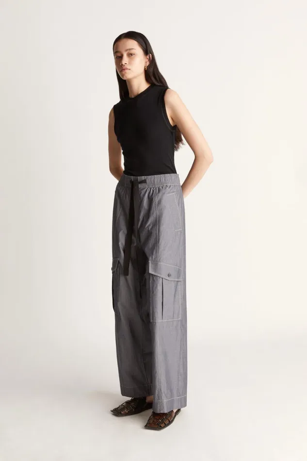 Women Pants And Shorts Lee Mathews Harriet Relaxed Pant Charcoal