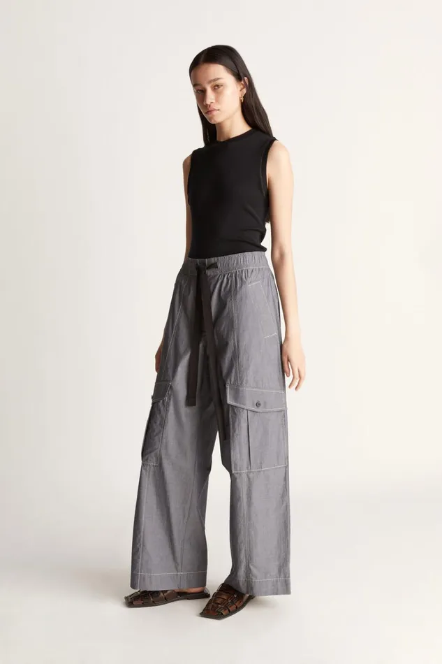 Women Pants And Shorts Lee Mathews Harriet Relaxed Pant Charcoal