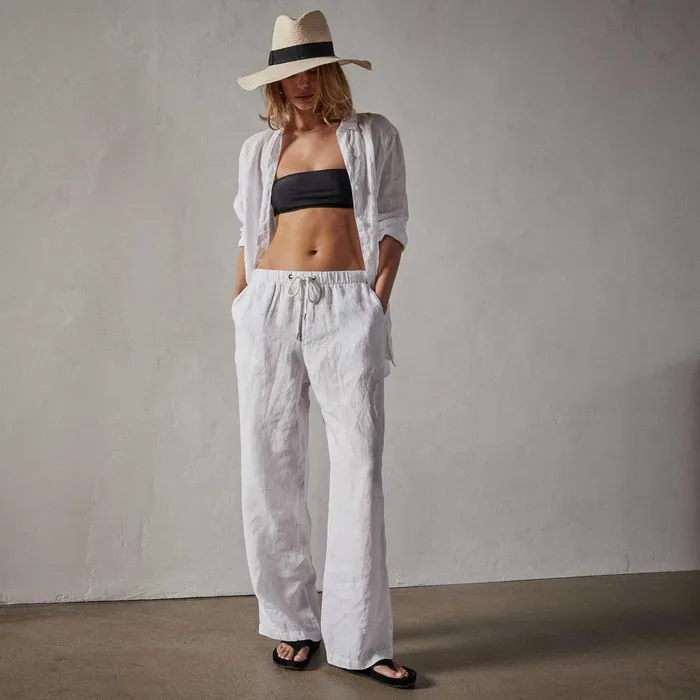 Women PantsDenim James Perse Lightweight Linen Pant White