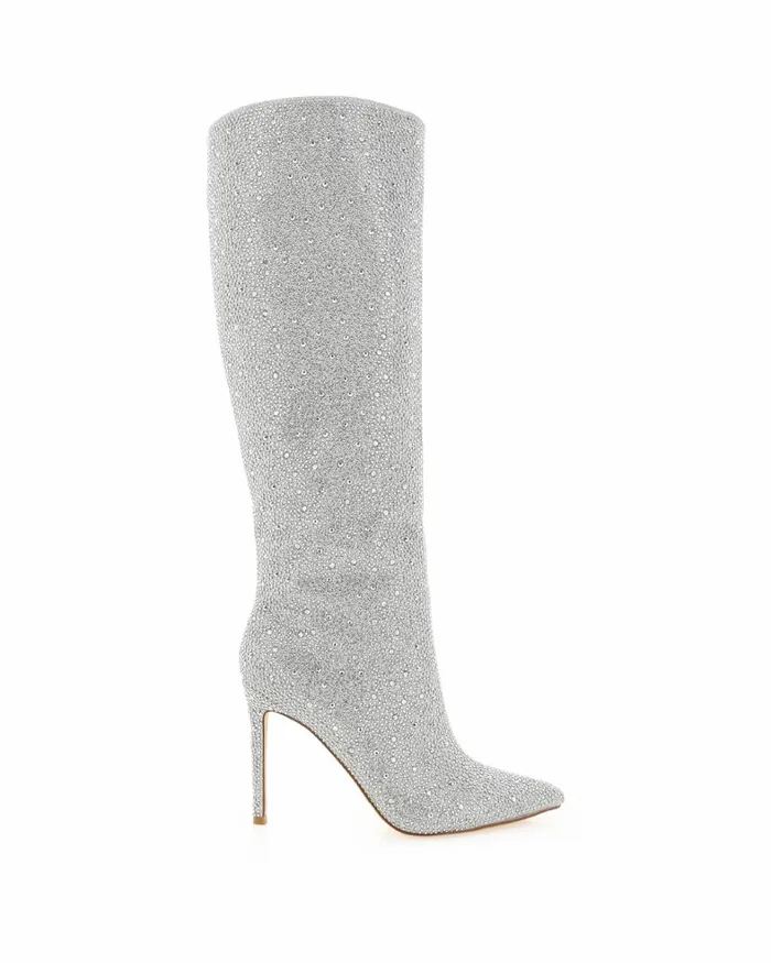 Women Party Heels Billini EMMALINE 8211 SILVER RHINESTONE 8211 Boots 8211 BILLINI USA