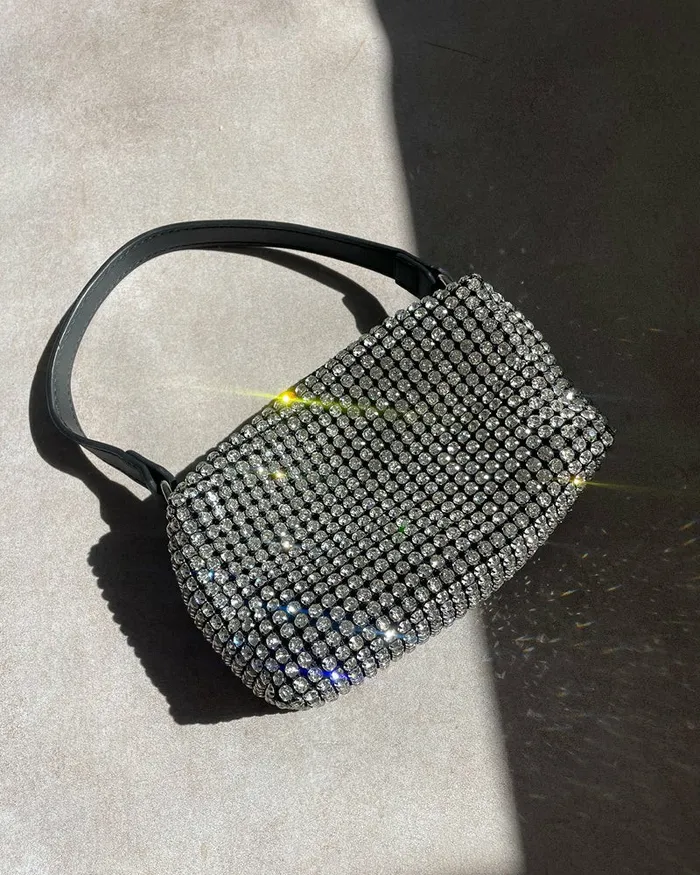 Women Party Heels Billini TAYAH HANDBAG 8211 SILVER DIAMANTEBLACK