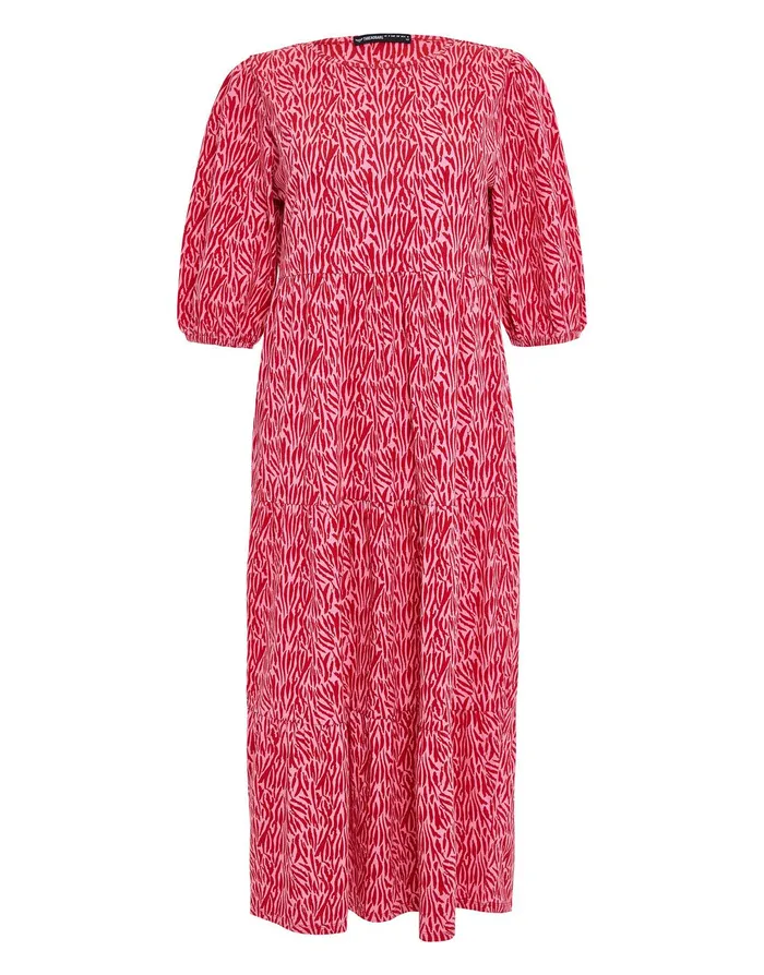 Women Pink Zebra Print Tiered Midi Dress Pink Threadbare Dresses Women Pink Zebra Print Tiered Midi Dress Pink Threadbare Dresses