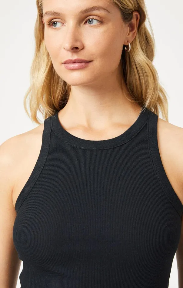 Women Racer Back Tank Top In Black Mavi Jeans Tops and TShirts