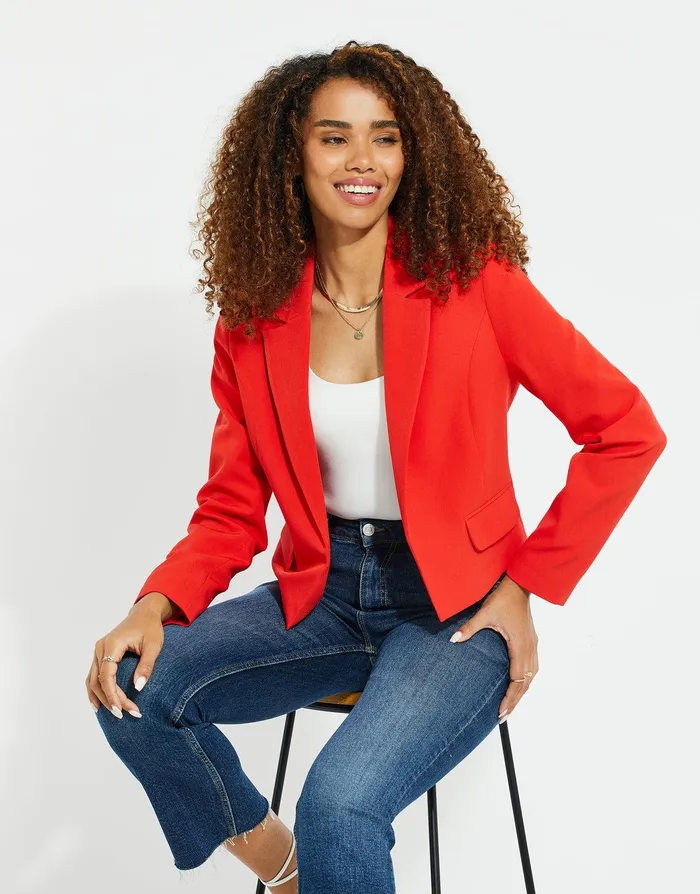 Women Red Cropped Blazer Red Threadbare Blazers Women Red Cropped Blazer Red Threadbare Blazers
