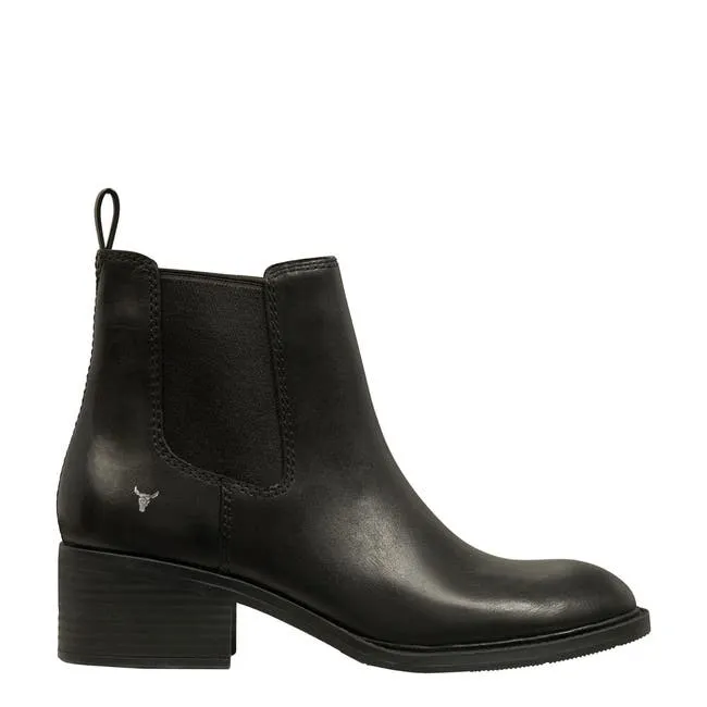 Women Replace Black Leather Boots Windsor Smith Boots