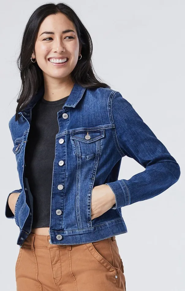 Women Samantha Jacket In Mid Brushed Feather Blue Mavi Jeans Jackets Women Samantha Jacket In Mid Brushed Feather Blue Mavi Jeans Jackets