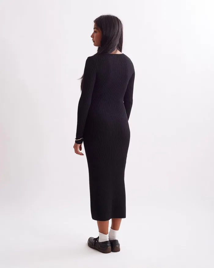 Women Saturdays NYC Dresses Martina Knit Dress Black