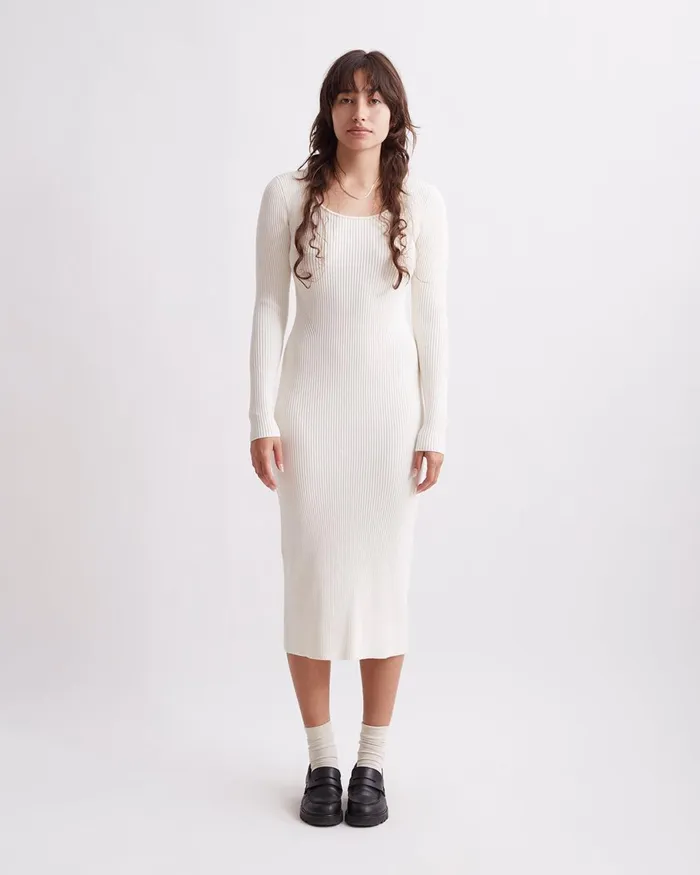 Women Saturdays NYC Dresses Martina Knit Dress Ivory Women Saturdays NYC Dresses Martina Knit Dress Ivory