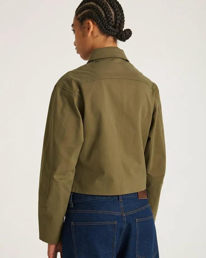 Women Saturdays NYC Outerwear Jiao Sanded Twill Jacket Armygreen Women Saturdays NYC Outerwear Jiao Sanded Twill Jacket Armygreen