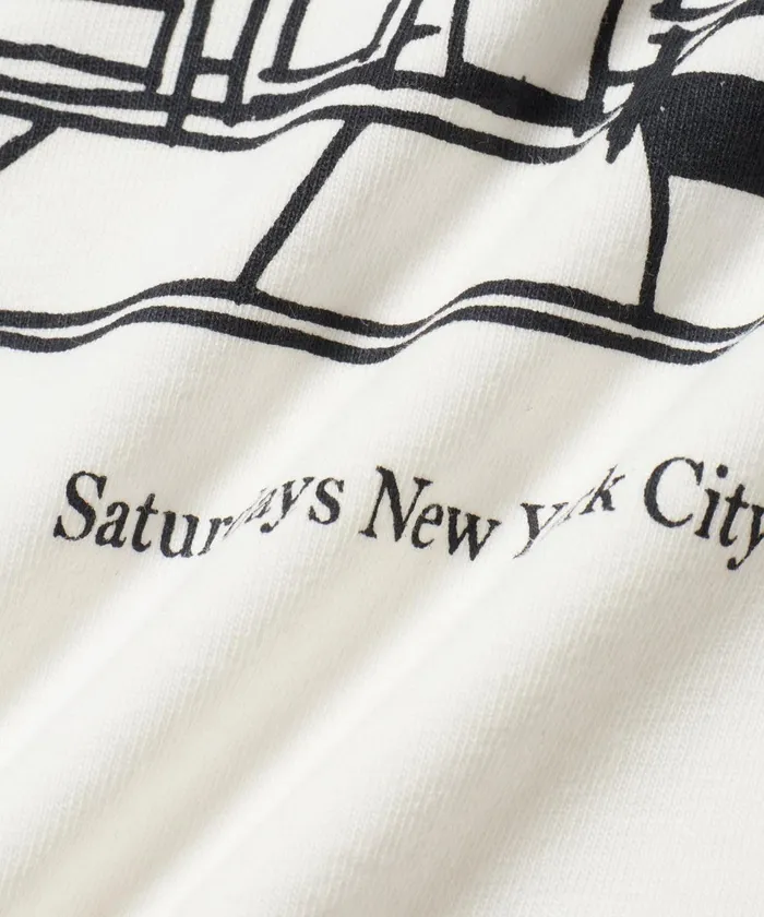 Women Saturdays NYC Tees and Knit Tops Cafe Standard SS Tee Ivory Women Saturdays NYC Tees and Knit Tops Cafe Standard SS Tee Ivory