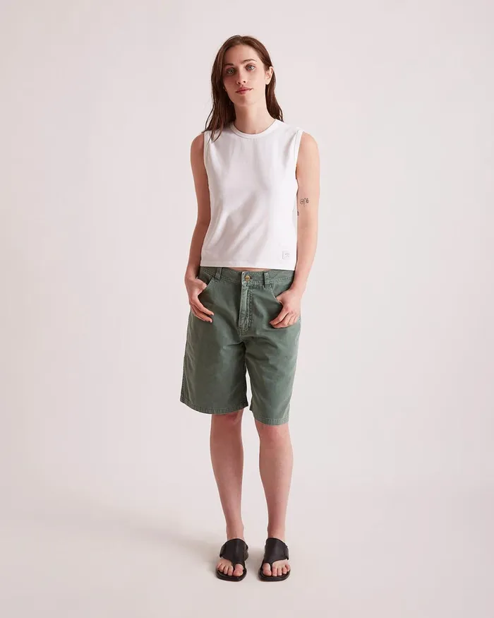 Women Saturdays NYC Tees and Knit Tops Martha Muscle Tank Top White Women Saturdays NYC Tees and Knit Tops Martha Muscle Tank Top White