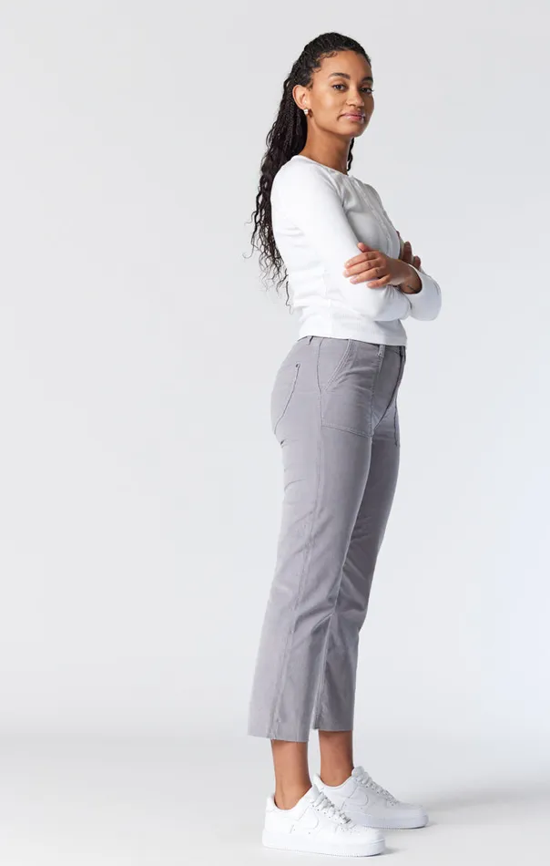 Women Shelia HighRise Front Pocket Straight In Quarry Cord Mavi Jeans Pants