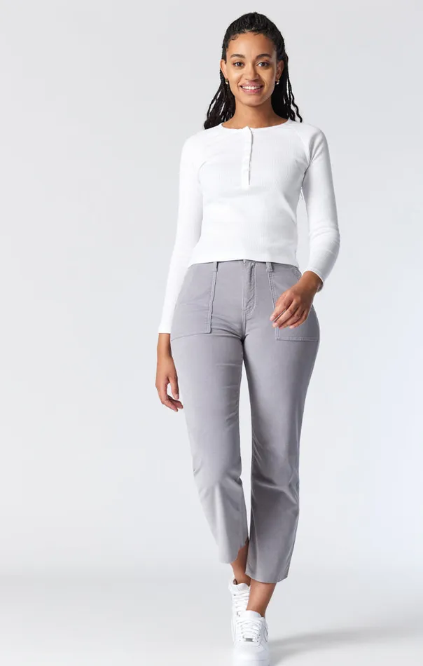 Women Shelia HighRise Front Pocket Straight In Quarry Cord Mavi Jeans Pants Women Shelia HighRise Front Pocket Straight In Quarry Cord Mavi Jeans Pants