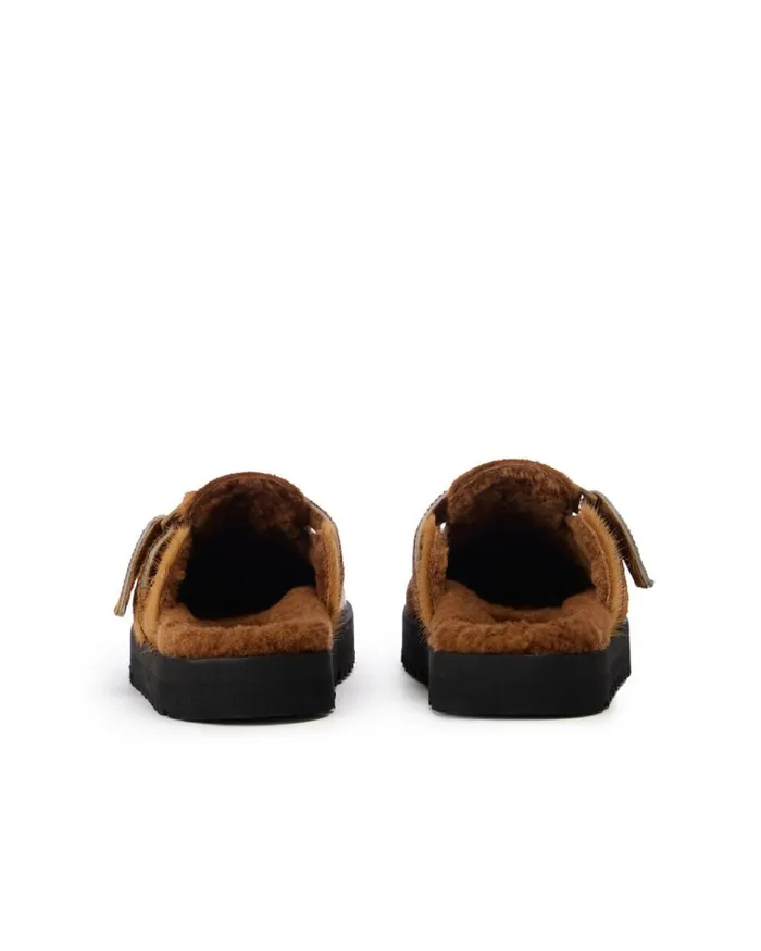 Women Shoes Iceberg Pony Leather Mule With Iceberg Monogram Buckle Women Shoes Iceberg Pony Leather Mule With Iceberg Monogram Buckle