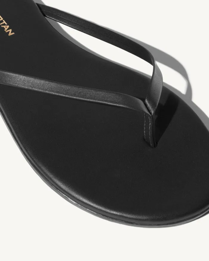 Women Shoes Nili Lotan NL X TKEES LEATHER FLIP FLOP Cognac