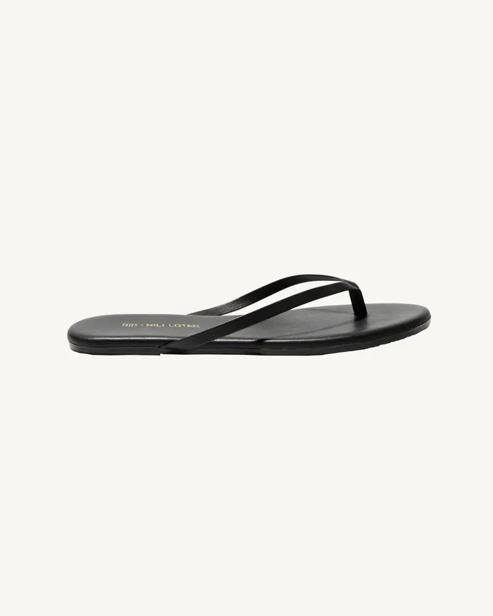Women Shoes Nili Lotan NL X TKEES LEATHER FLIP FLOP Cognac