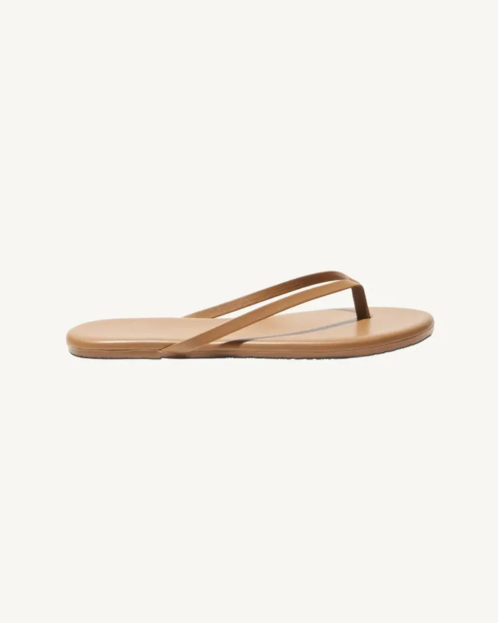 Women Shoes Nili Lotan NL X TKEES LEATHER FLIP FLOP Cognac