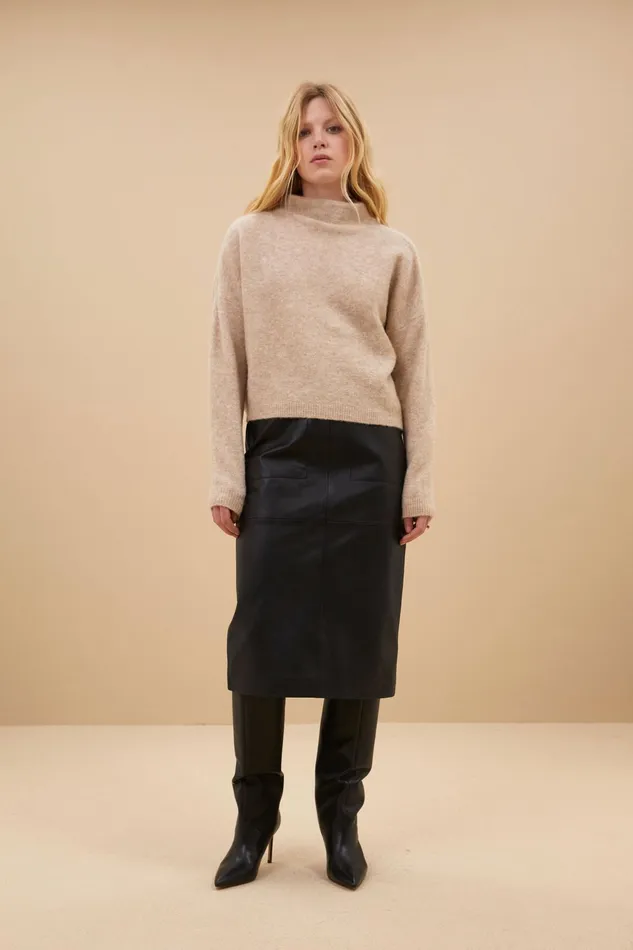 Women Skirts Bybar Frenkie Leather Skirt Black