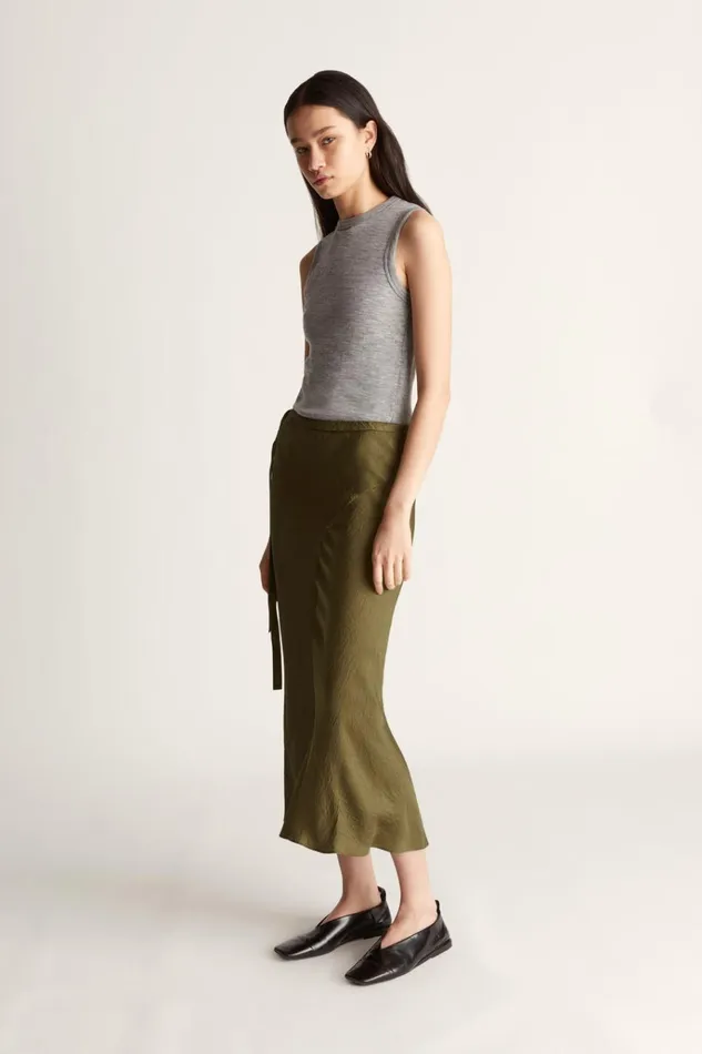 Women Skirts Lee Mathews Eden Skirt Khaki