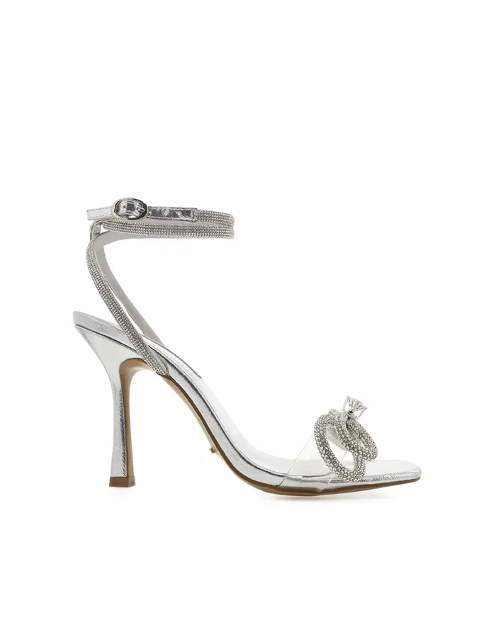 Women Stiletto Heels Billini ELARA 8211 CLEARSILVER
