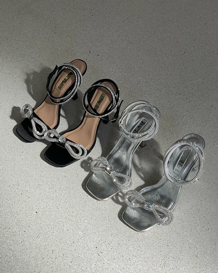 Women Stiletto Heels Billini ELARA 8211 CLEARSILVER