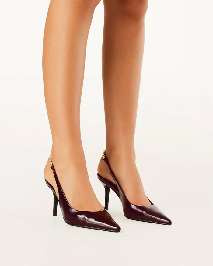 Women Stiletto Heels Billini KABIR 8211 WINE SHINE