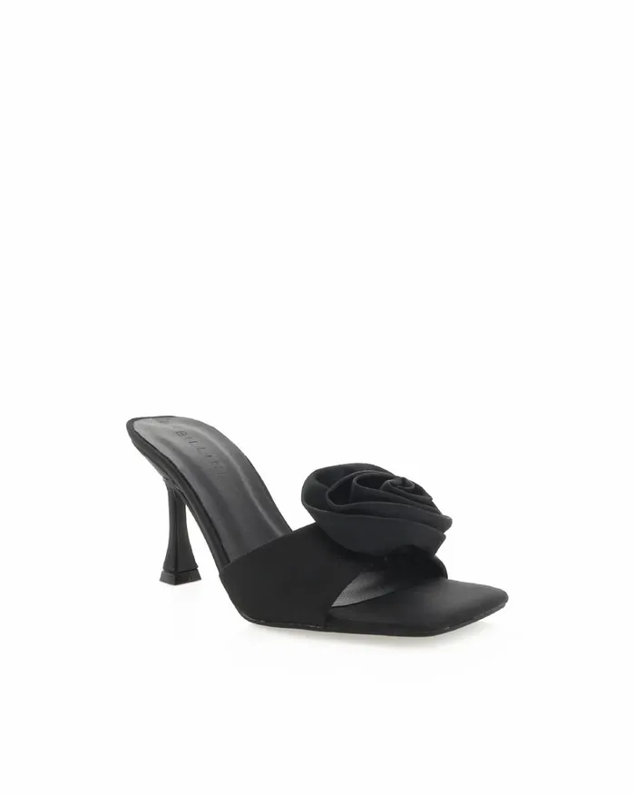 Women Stiletto Heels Billini QUINELLA 8211 BLACK SATIN