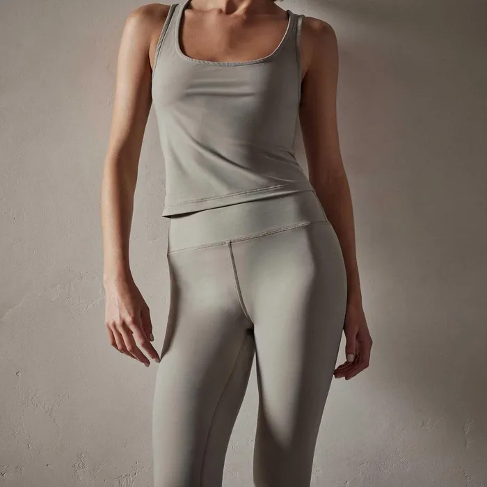 Women Sweat TopsBottoms James Perse High Rise Yoga Legging Olympic Grey