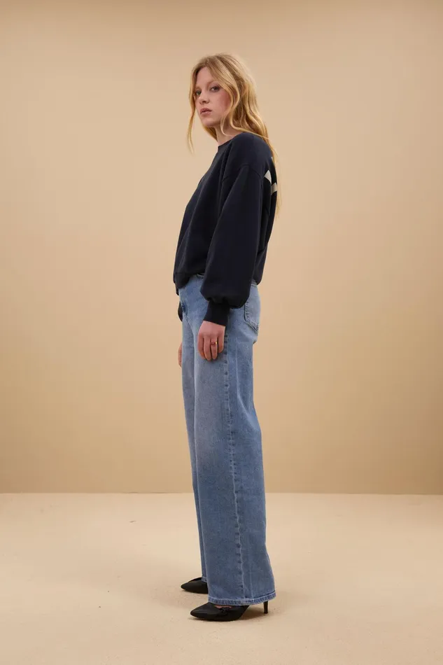 Women Sweaters Bybar Bibi Lucky Curve Sweater Midnight Women Sweaters Bybar Bibi Lucky Curve Sweater Midnight