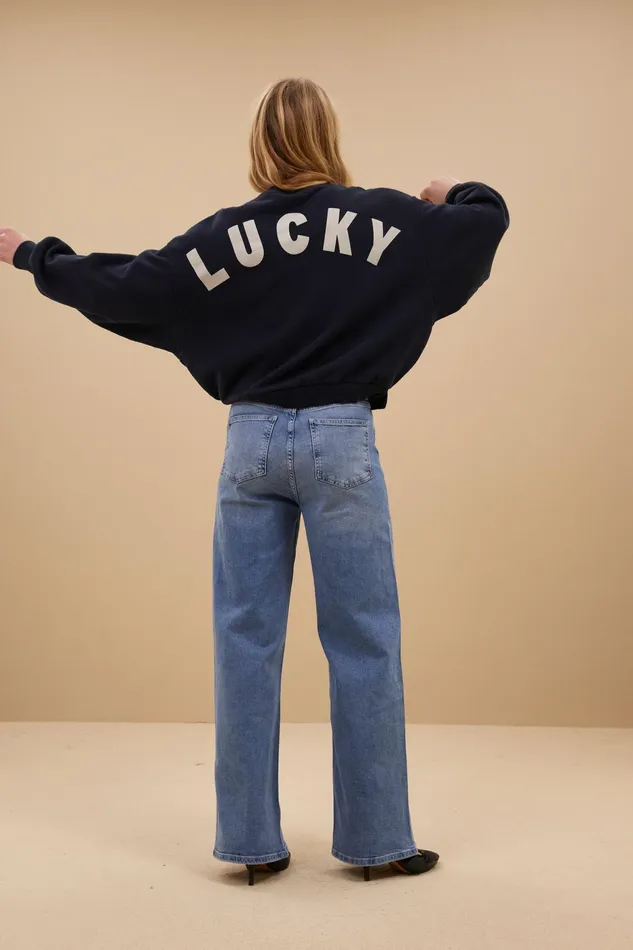 Women Sweaters Bybar Bibi Lucky Curve Sweater Midnight Women Sweaters Bybar Bibi Lucky Curve Sweater Midnight
