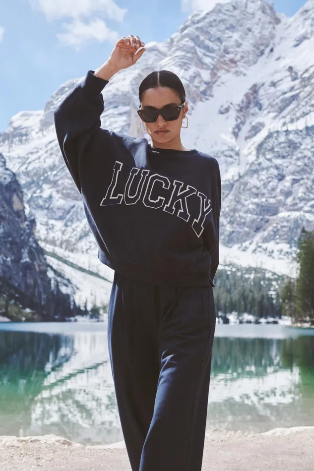 Women Sweaters Bybar Bibi Patchwork Sweater Midnight