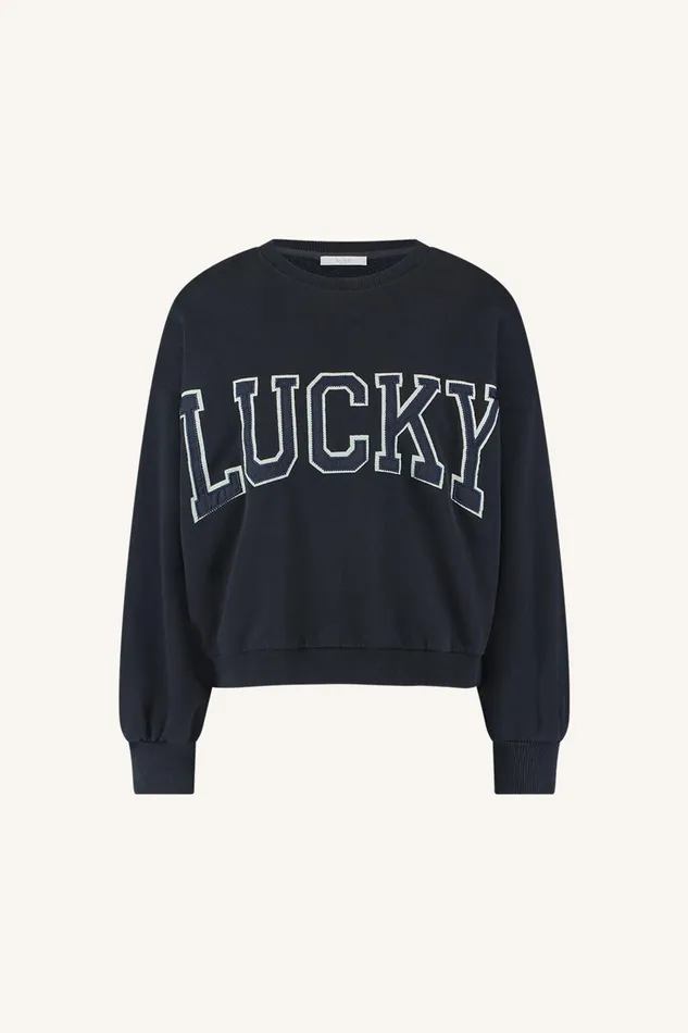 Women Sweaters Bybar Bibi Patchwork Sweater Midnight