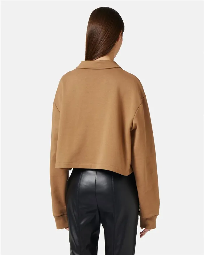 Women SWEATSHIRTS Iceberg Cropped Fit Polo Neck Sweatshirt Women SWEATSHIRTS Iceberg Cropped Fit Polo Neck Sweatshirt