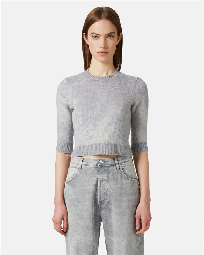 Women TSHIRTS AND TOPS Iceberg Crewneck Sweater With Snakeeffect Design