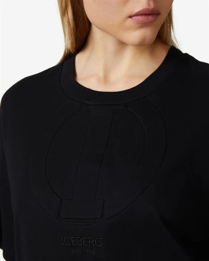 Women TSHIRTS AND TOPS Iceberg Tshirt With Iceberg Monogram Women TSHIRTS AND TOPS Iceberg Tshirt With Iceberg Monogram