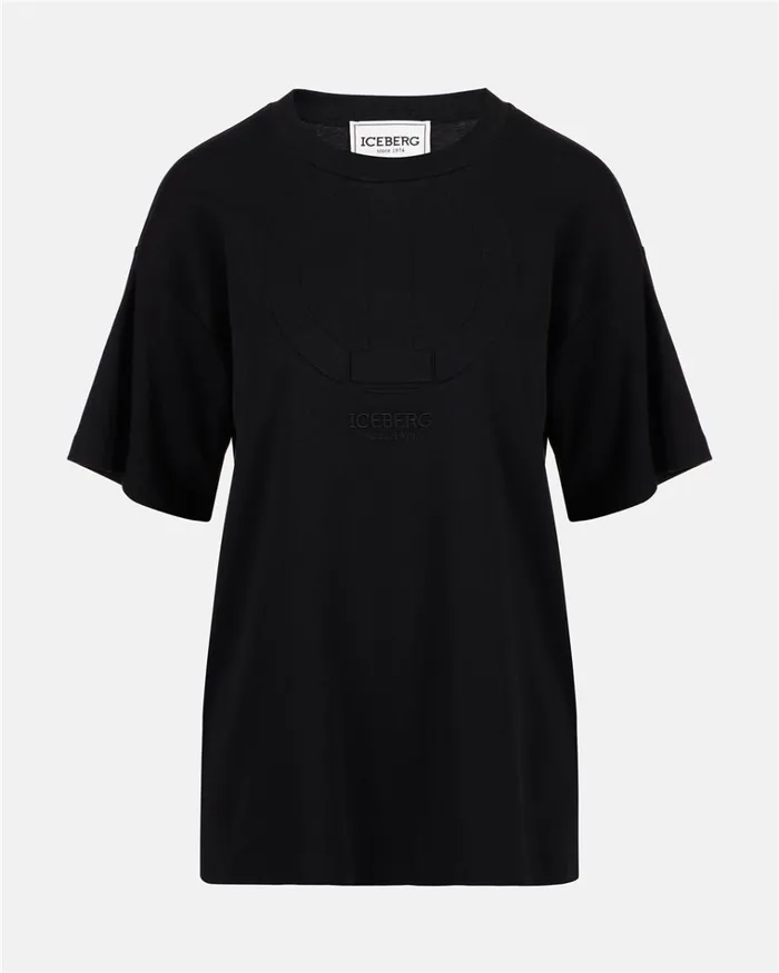Women TSHIRTS AND TOPS Iceberg Tshirt With Iceberg Monogram Women TSHIRTS AND TOPS Iceberg Tshirt With Iceberg Monogram
