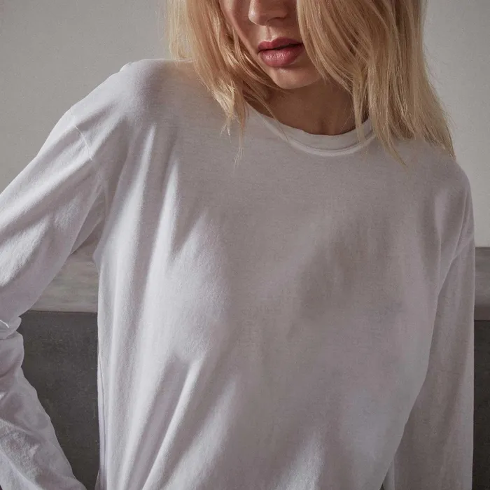 Women TShirts James Perse Vintage Boxy Tee White