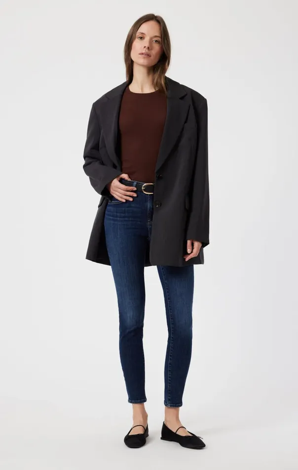 Women Tess Skinny In Dark Brushed Flex Blue Mavi Jeans Denim