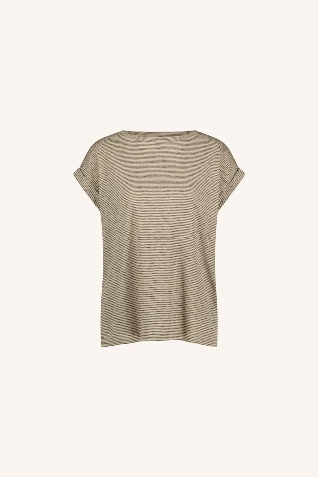 Women Tops and Shirts Bybar Tobi Thin Stripe Top Pecan Women Tops and Shirts Bybar Tobi Thin Stripe Top Pecan