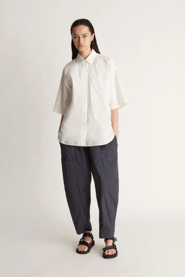 Women Tops And Shirts Lee Mathews LM Poplin SS Shirt Natural