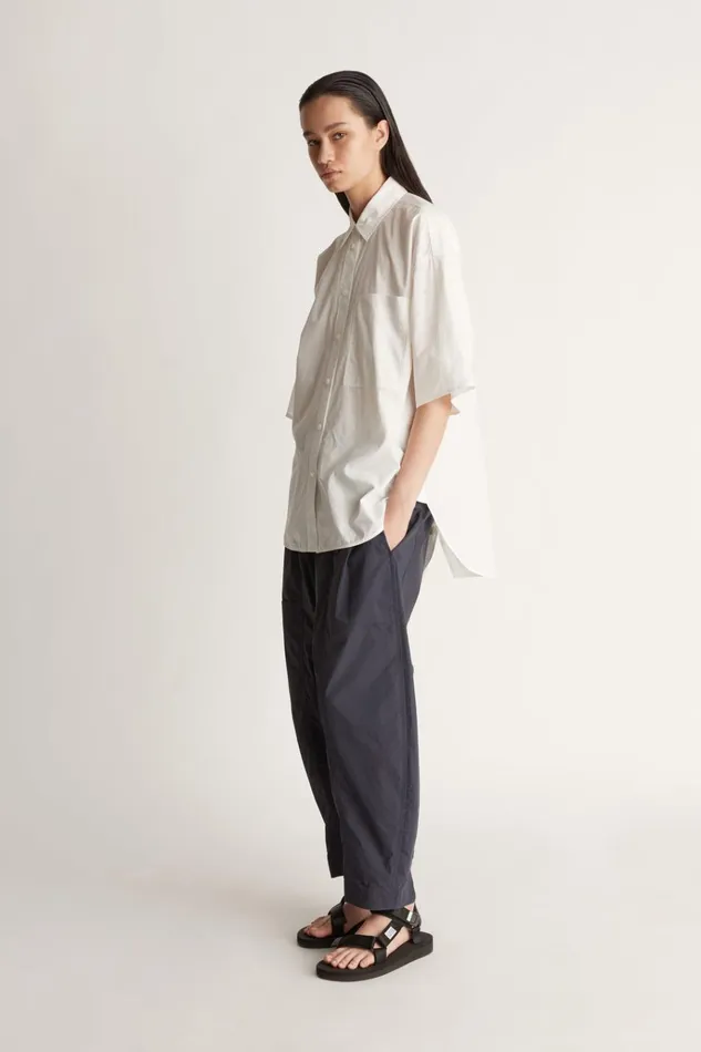 Women Tops And Shirts Lee Mathews LM Poplin SS Shirt Natural