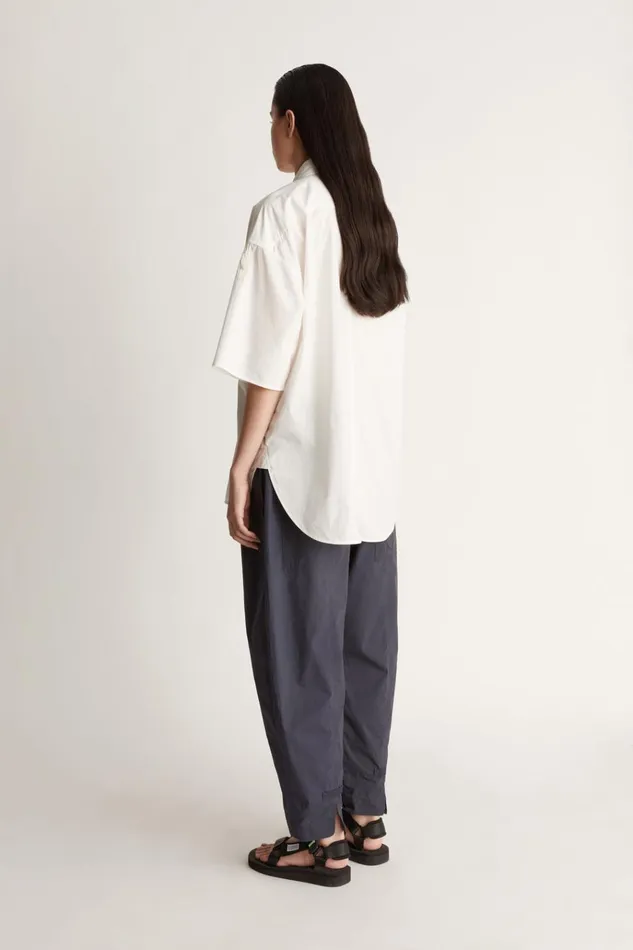 Women Tops And Shirts Lee Mathews LM Poplin SS Shirt Natural