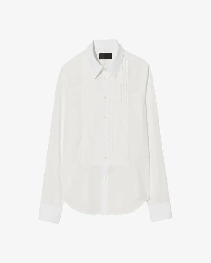 Women Tops Nili Lotan JARED SHIRT White