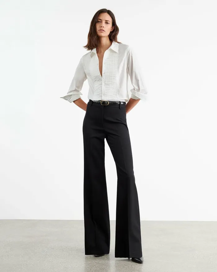 Women Tops Nili Lotan JARED SHIRT White