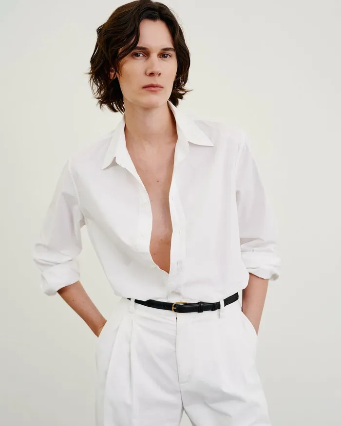 Women Tops Nili Lotan RAPHAEL SHIRT Black