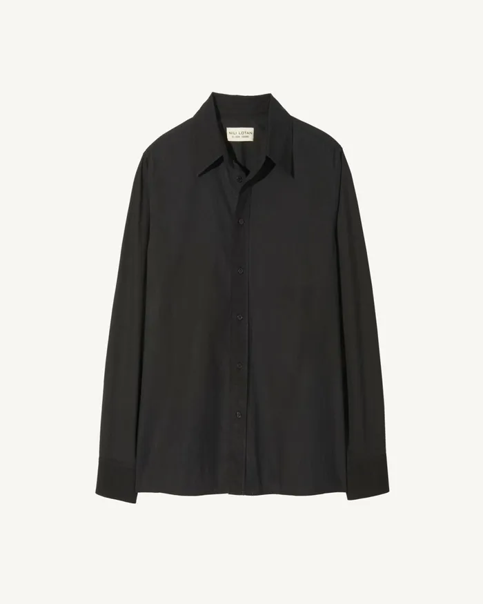Women Tops Nili Lotan RAPHAEL SHIRT Black