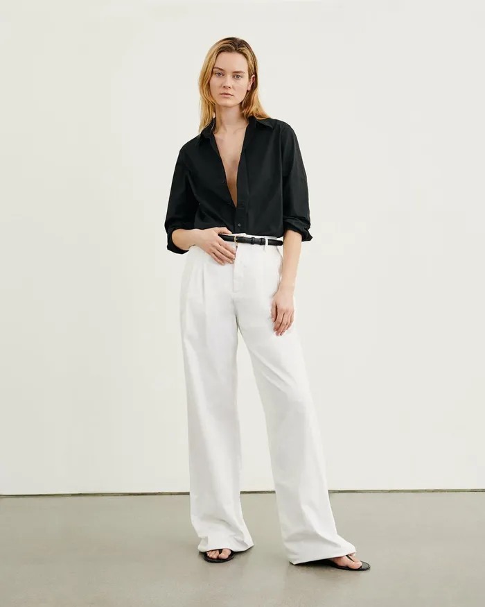 Women Tops Nili Lotan RAPHAEL SHIRT Black