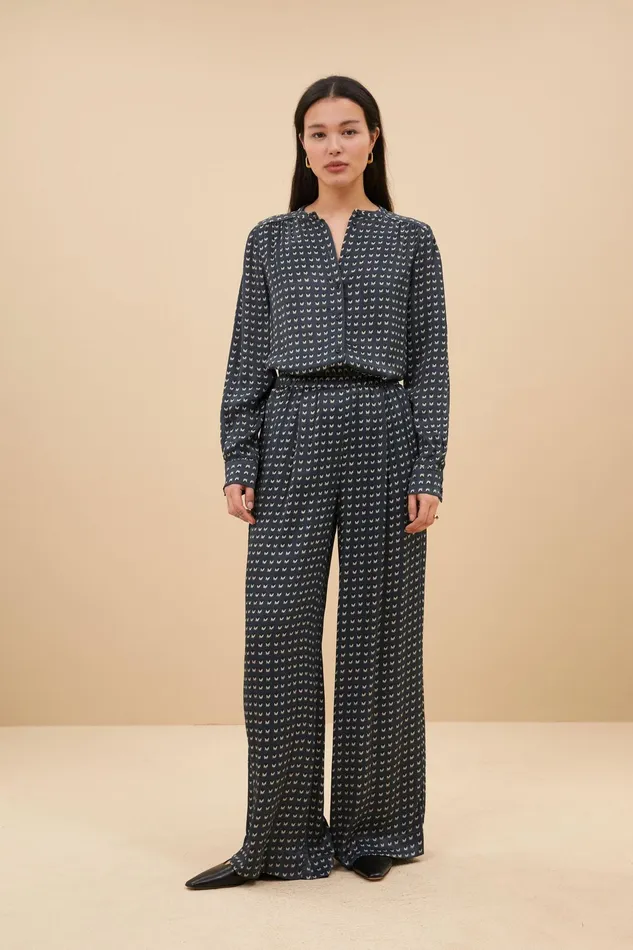 Women Trousers Bybar Benji Rastre Pants Rastre Print